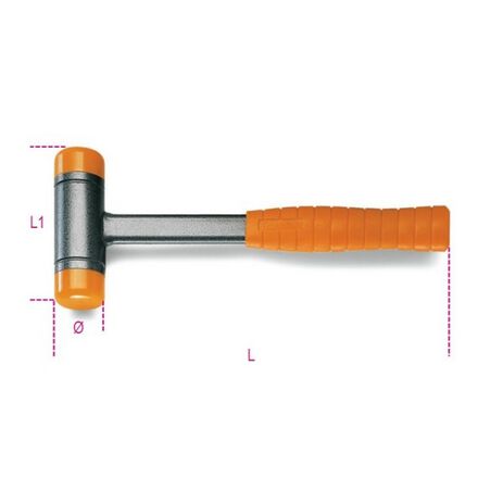 _Beta Tools Dead-Blow Hammer with Interchangeable Plastic Faces | 1392 35 | Greenland MX_